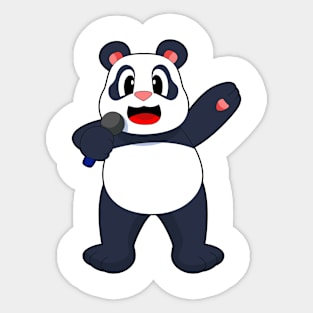 Panda Singer Microphone Sticker